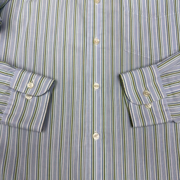 EUC Men's J.‎ CREW Cotton Striped Dress Shirt Striped | Size M (15-15.5) - Picture 5 of 7